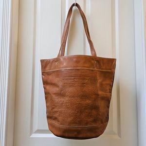 Genuine Camel Leather Egyptian tote/bucket bag
